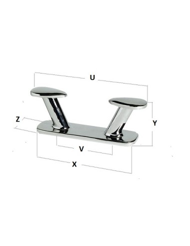 Bitta inox a fungo divaricato - Ferramenta Nautica - 4017316