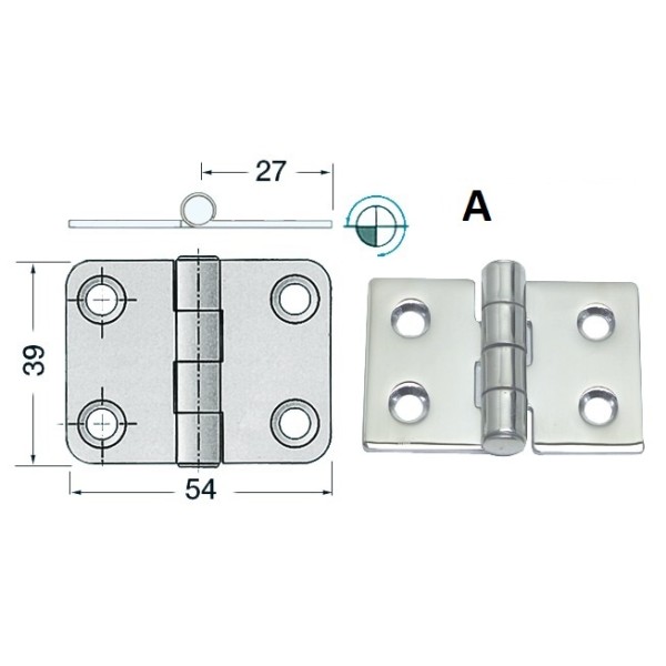 Cerniera 2 mm inox - Ferramenta Nautica - 3881750 2