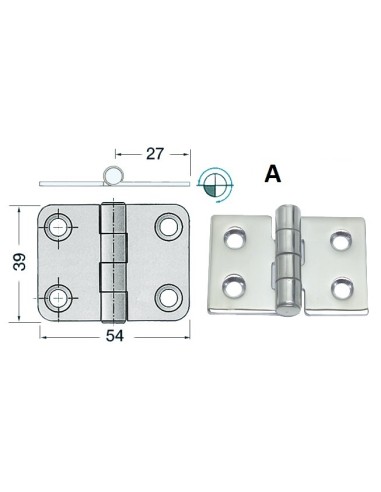 Cerniera 2 mm inox - Ferramenta Nautica - 3881750