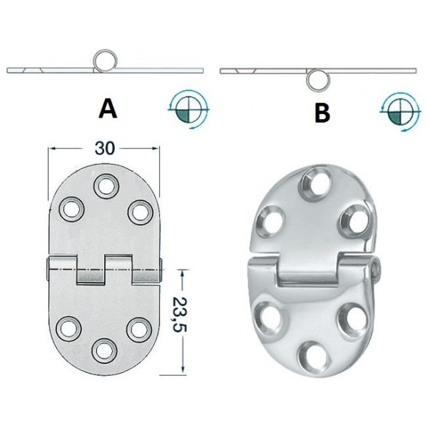 Hinges 2mm s.s - Ironware - 3844017