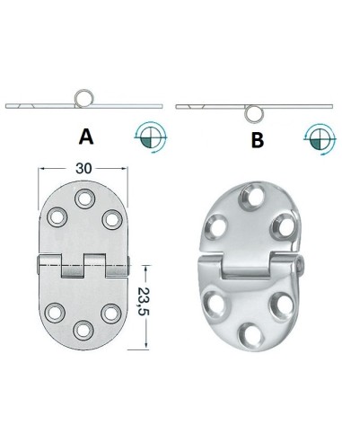 Cerniera 2 mm inox - Ferramenta Nautica - 3844017