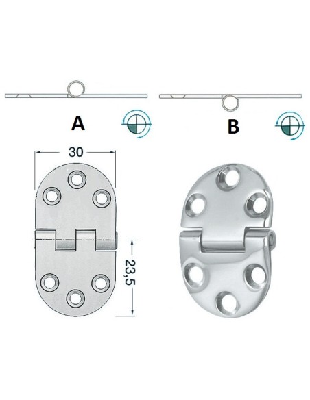 Hinges 2mm s.s - Ironware - 3844017