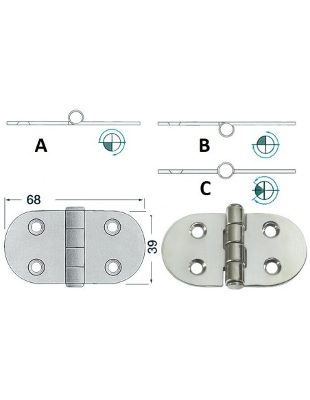 Cerniera 2 mm inox - Ferramenta Nautica - 3844170