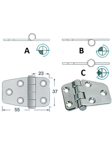 Cerniera 2 mm inox - Ferramenta Nautica - 3884051