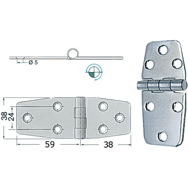 Cerniera 2,5 mm - Ferramenta Nautica - 3884053