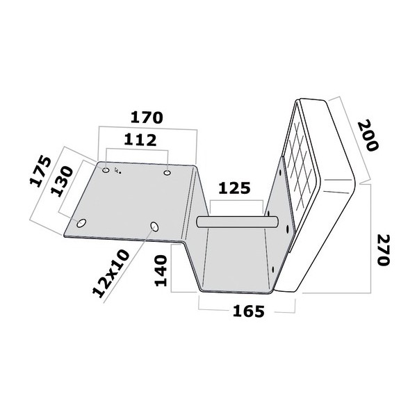 Auxiliary outboard engine bracket for stern mounting - Home - 4737613 2