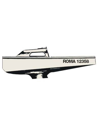 Lettere H25 cm in plastica NERA autoadesive Targa - SICUREZZA - 5453211NE