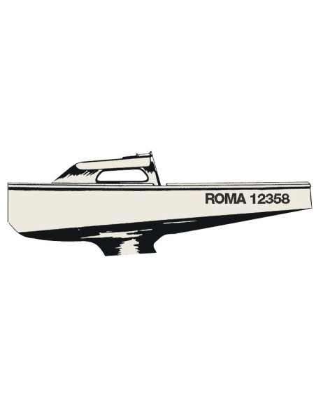 Lettere H25 cm in plastica NERA autoadesive Targa - SICUREZZA - 5453211NE