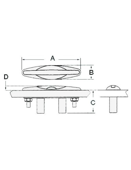 Bitta inox a scomparsa microfusa - Ferramenta Nautica - 4013601