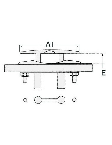 Bitta inox a scomparsa microfusa - Ferramenta Nautica - 4013601