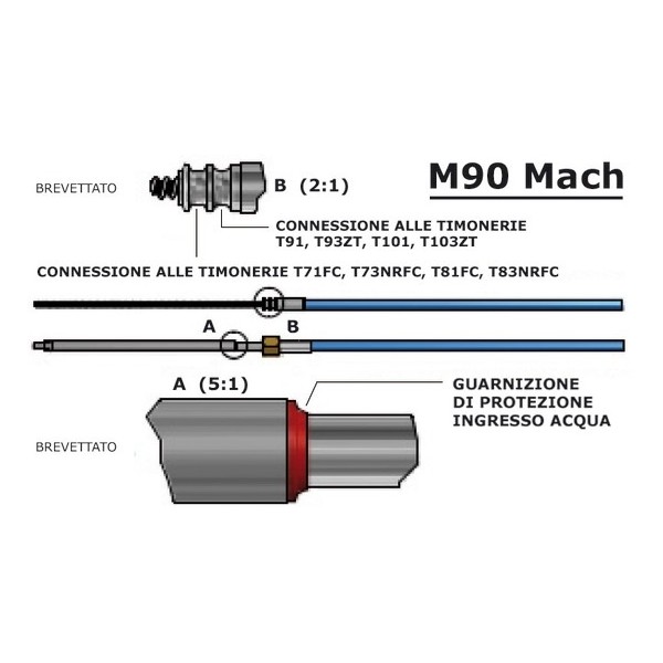 Mach M90 cable for box T 71 and T 73   - Engine Accessories - 4518607