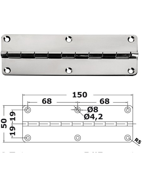 Spezzone cerniera - Ferramenta Nautica - 3899701