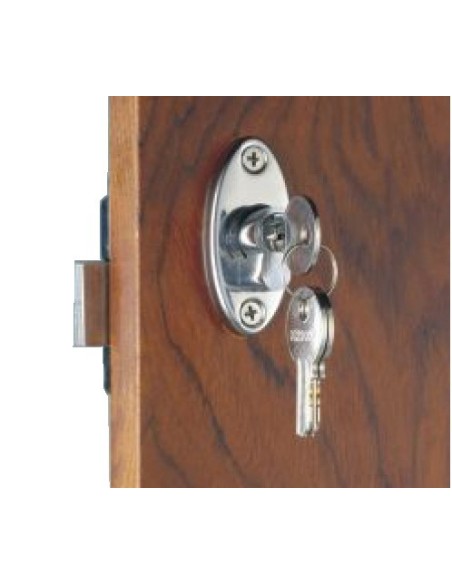 Lock with knob and Yale external key. Knob lock from inside - Ironware - 3812830