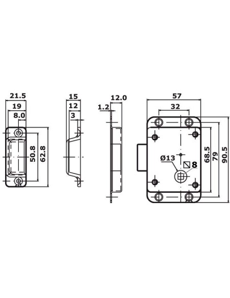 Lock with knob and Yale external key. Knob lock from inside - Ironware - 3812830