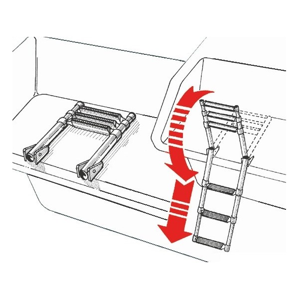 Telescopic ladder for gangplank - 4 steps - Anchorage and Docking - 4954104 2