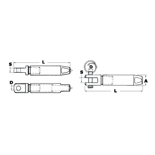 Terminal for stainless steel cable mod. «Parafil» - SAILING &amp; SPORT - 0566307 2