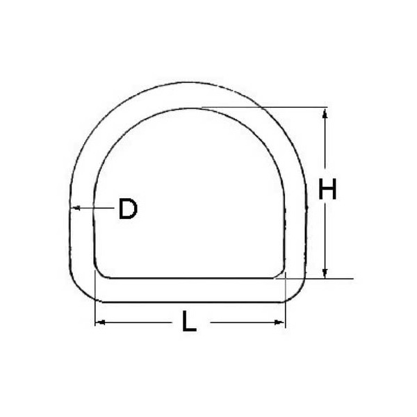 Stainless steel D-Ring - Ironware - 3959930 2