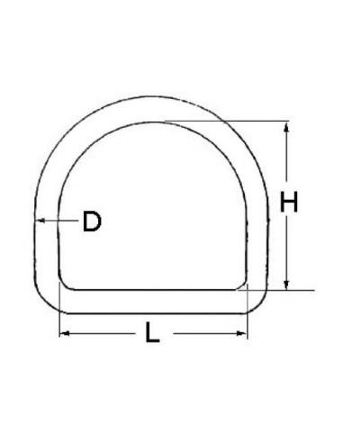 Stainless steel D-Ring - Ironware - 3959930