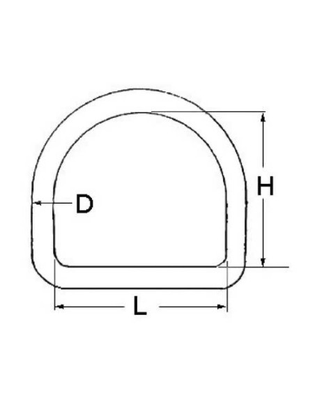 Stainless steel D-Ring - Ironware - 3959930
