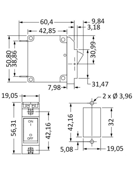 Interruttore AIRPAX a levetta magneto/idraulico - Elettricità - 1474005