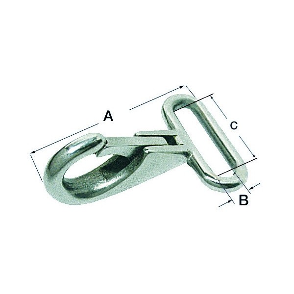 moschettone per nastro - Ferramenta Nautica - 0925000