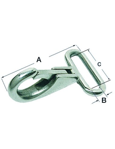 moschettone per nastro - Ferramenta Nautica - 0925000