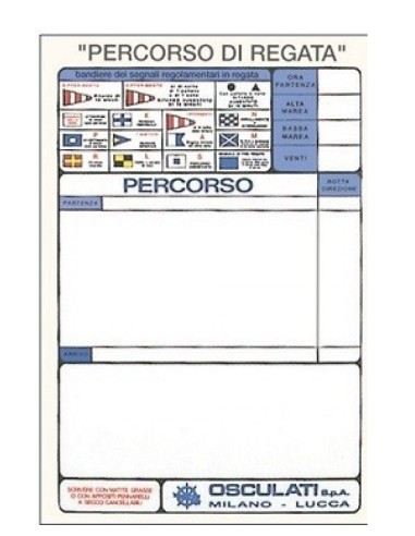 Tabella adesiva in Crystal - “Percorso di regata” - SICUREZZA - 35.452.80