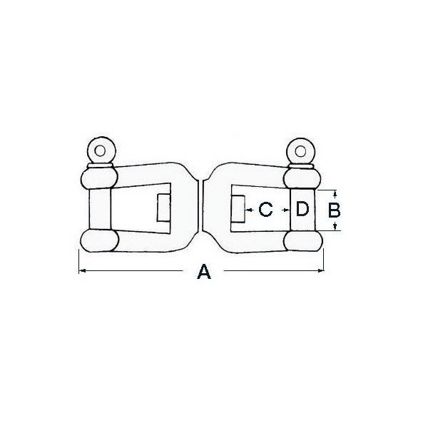 Swivels AISI 316 stainless steel, with double eye - Anchorage and Docking - 0101804 2
