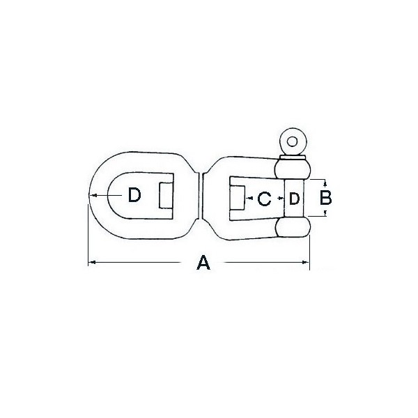 Girella inox AISI 316 lucidata a specchio versione occhio + grillo- Ancoraggio e Ormeggio - 0142799 2