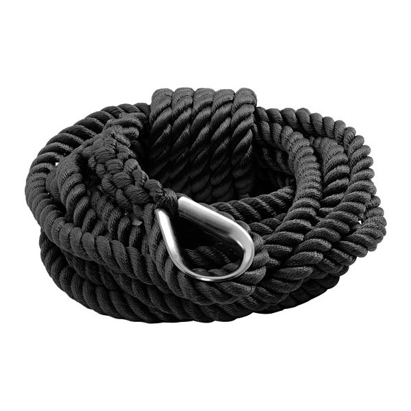 Cima per ormeggio in poliestere NERA impiombata con redancia inox. Cime e accessori. Cima impiombata per ormeggio ad alta tenaci