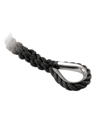 Cima per ormeggio in poliestere NERA impiombata con redancia inox. Cime e accessori. Cima impiombata per ormeggio ad alta tenaci