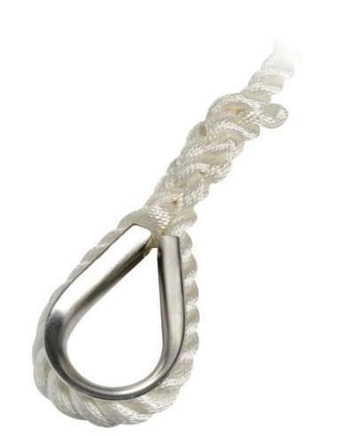 WHITE Spliced mooring lines, high strength - mooringline 0644310