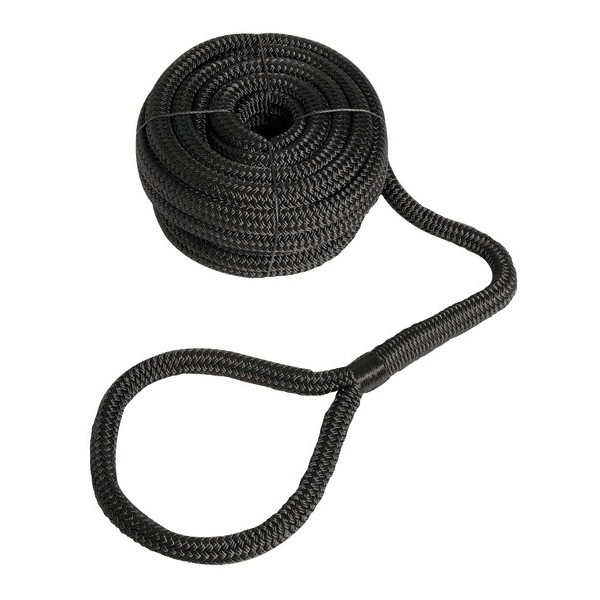 BLACK Mooring line, high-strength, with eye  - mooringline 0644490