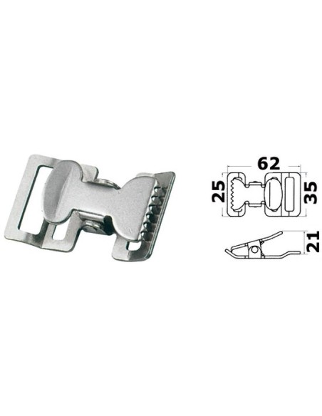 Tensioning Buckle made of stainless steel - Buckles and bands - 0644136