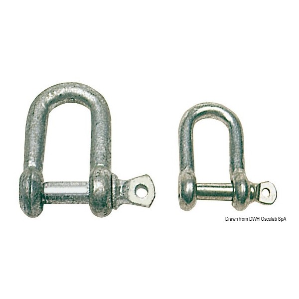Galvanised steel D-Shackles - Ironware - 0832005