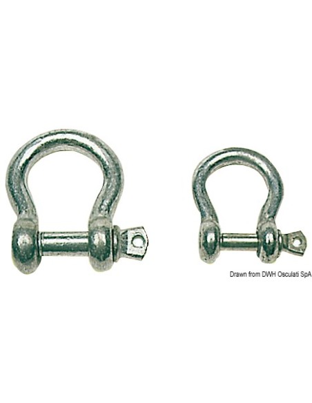 Galvanised steel bow Shackles - Ironware - 0832906