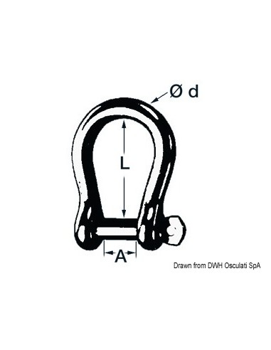 Galvanised steel bow Shackles - Ironware - 0832906