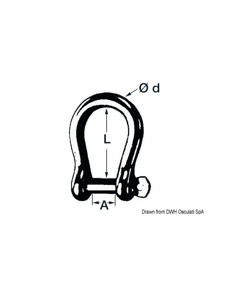 Grillo a lira in acciaio zincato - Ferramenta Nautica - 0832906