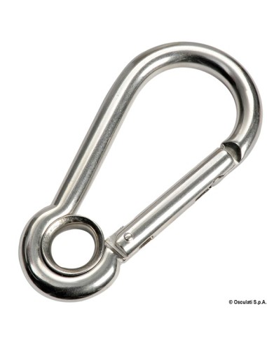 Moschettone in acciaio inox AISI 316 con chiusura senza sporgenza - Ferramenta Nautica - 0919105
