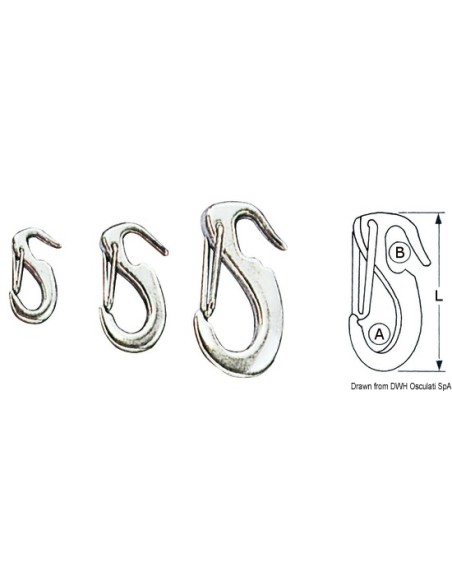 Snap-hooks for jib - SAILING &amp; SPORT - 0996301