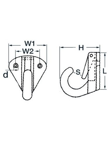 Buckle for tapes , made of stainless steel - DECK EQUIPMENTS - 4667060