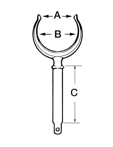 Chromed brass rowlocks - Anchorage and Docking - 3443000