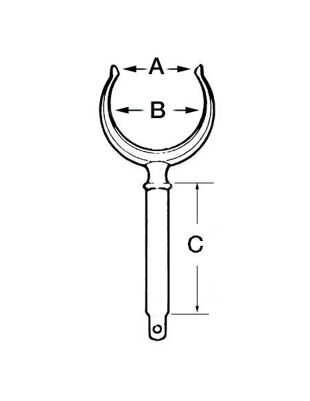 Scalmo in ottone cromato barca a remi - Ancoraggio e Ormeggio - 3443000