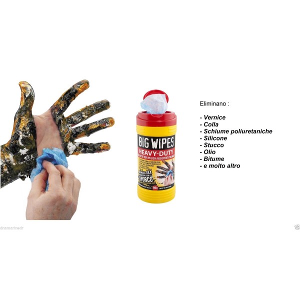 BIG WIPES CLEANING WIPES FOR HEAVY DUTY - 80 PZ - Maintenance - 3M80008
