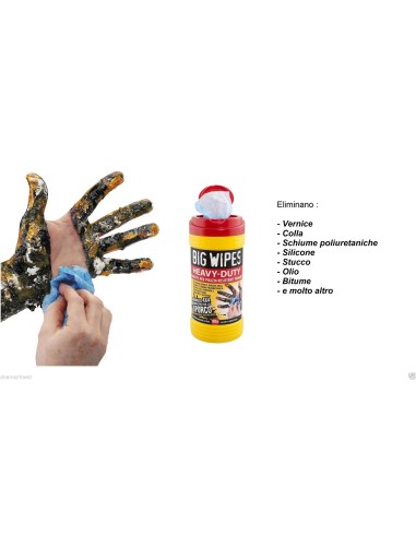 BIG WIPES CLEANING WIPES FOR HEAVY DUTY - 80 PZ - Maintenance - 3M80008