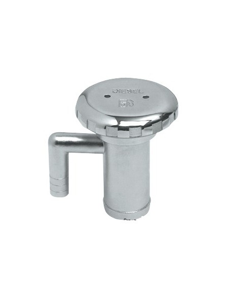 Tappo rifornimento in Acciaio Inox AISI 316 lucidato a specchio, con sfiato incorporato - mod. FUEL - ATTREZZATURE DI COPERTA - 