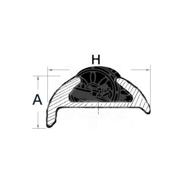 Inserto in PVC flessibile 25 mm - 24 mt - Ancoraggio e Ormeggio - 4448527