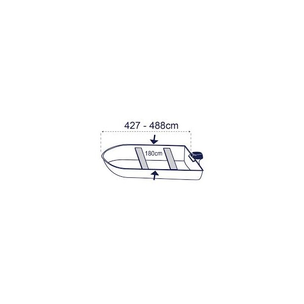 Telo copri gommone TG. XXS - 427/488 cm - telo copri tender - copoertura gommone - accessori gommoni 2