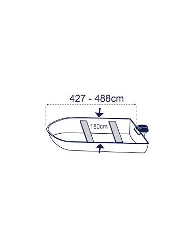 Telo copri gommone TG. XXS - 427/488 cm - telo copri tender - copoertura gommone - accessori gommoni