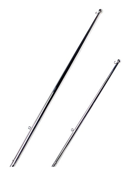 Portabandiera in acciaio inox lucidato a specchio con innesto a scatto - SICUREZZA - 3539201